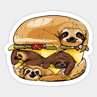 SLOTHS BURGER Sticker